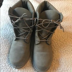 Gray Timberland 6inch Boots